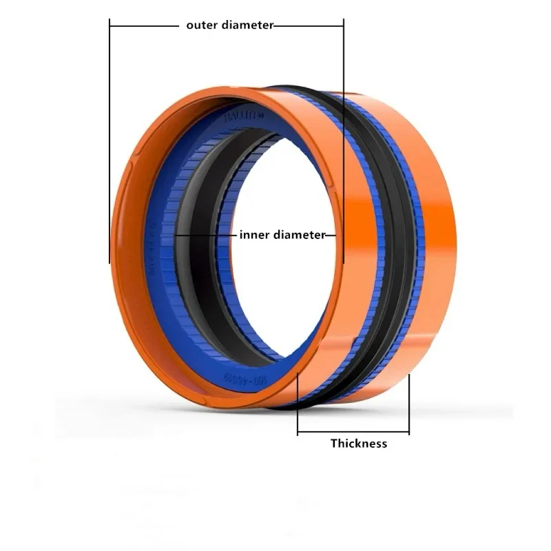 British Hate780 Series 5-piece Combined Oil Seal Ring Piston Assembly H780 Piston Rod Nitrile Rubber Polyurethane Sealing Kit