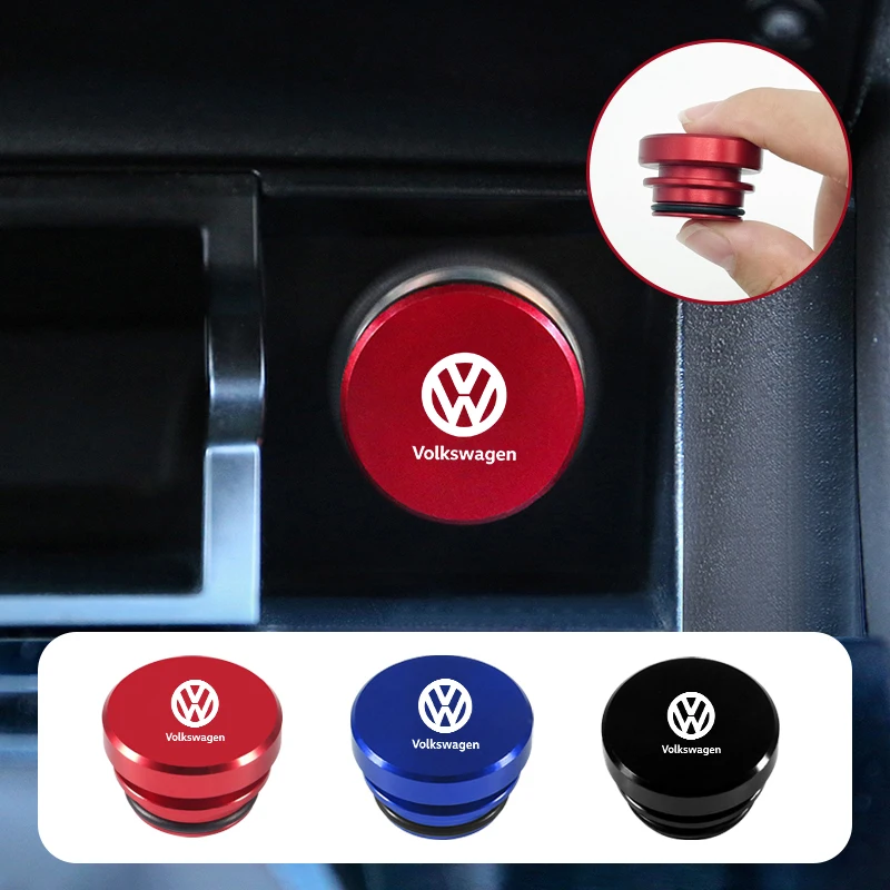 

Metal Car Cigarette Lighter Dust Cover Dustproof Decoration Cap For Volkswagen VW Golf R Polo Tiguan Passat B6 Rline Touran GTI