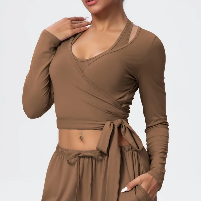 

2026 Spring/summer New Casual Women's Clothing with Long-sleeved Tops, Sports Running Fitness Yoga Clothes