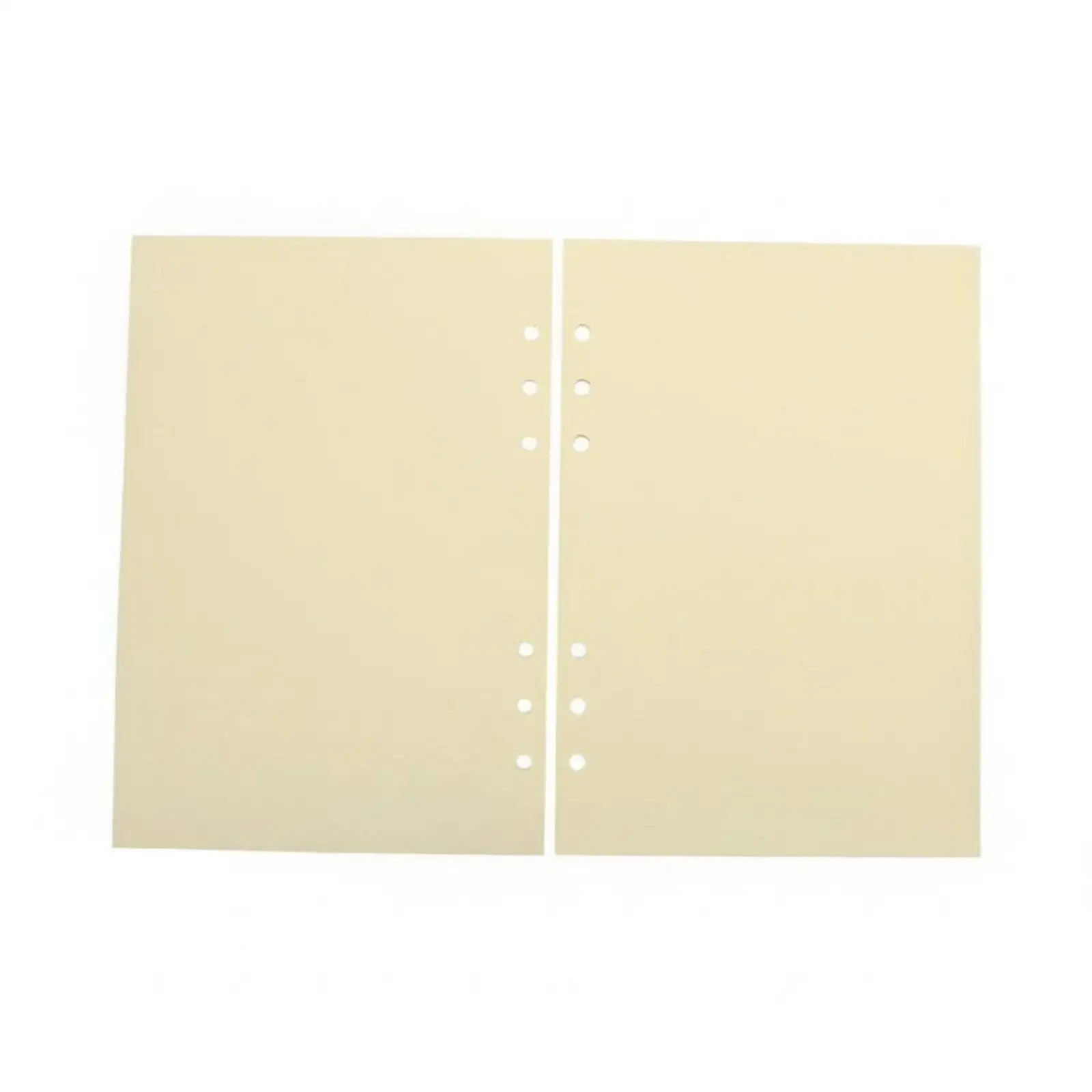 Blank 6 Hole Loose Leaf Paper 80 Sheets Thick Paper for Half Letter Binder Creative Writing Pad