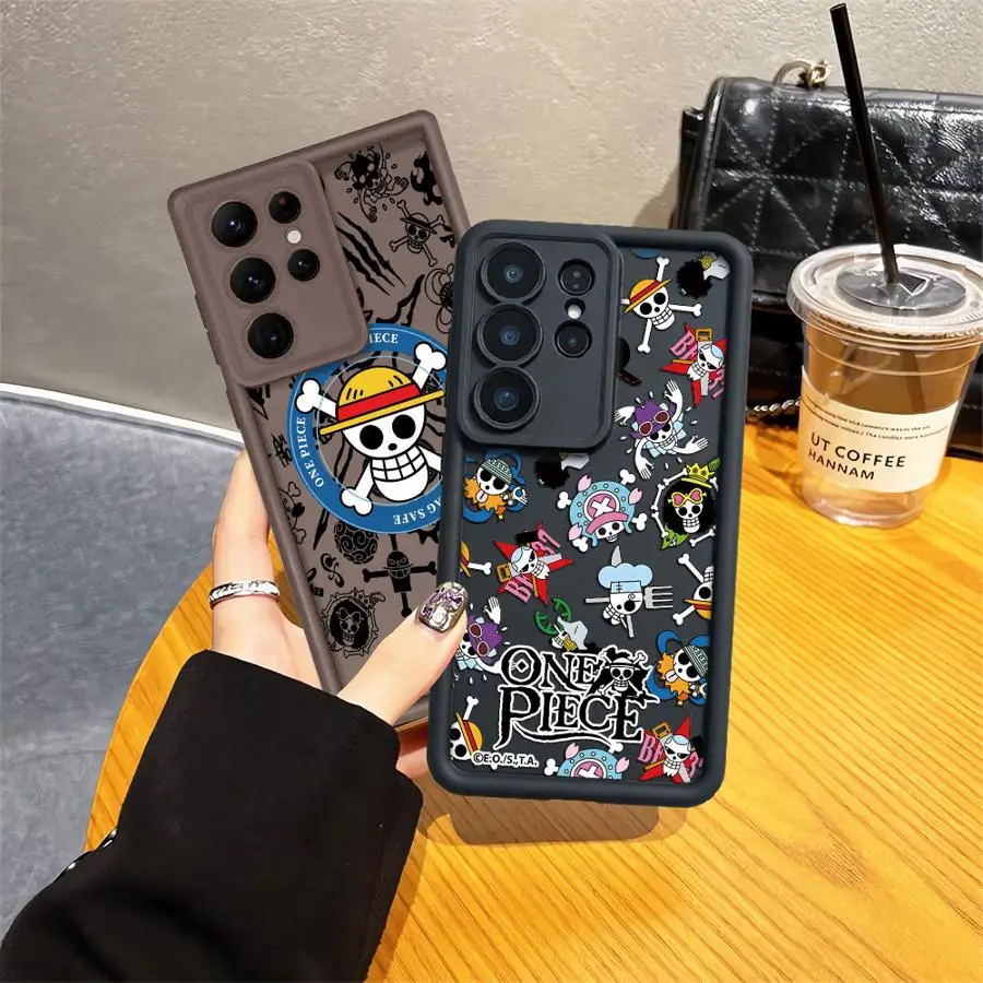 One P-Piece Zoro Luffy Logo Phone Cover Case for Samsung Galaxy S26 S22 Plus S25 S20 FE S23 S21 Note 20 Ultra S24 ultra
