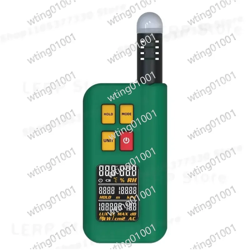 4 in 1 Digital Environmental Monitor for Air Temp Humidity Light Lux Sound Level Meter Noise Decibel Detector Portable Tester