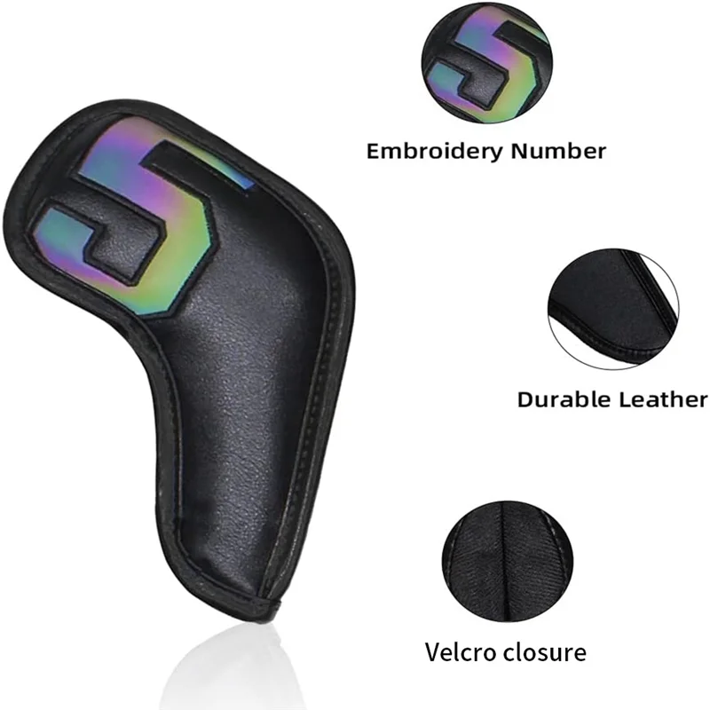 

B06C-10PCS Golf Iron Club Head Covers Golf Club Covers Protective Covers Golf Supplies Gift Club Head Covers