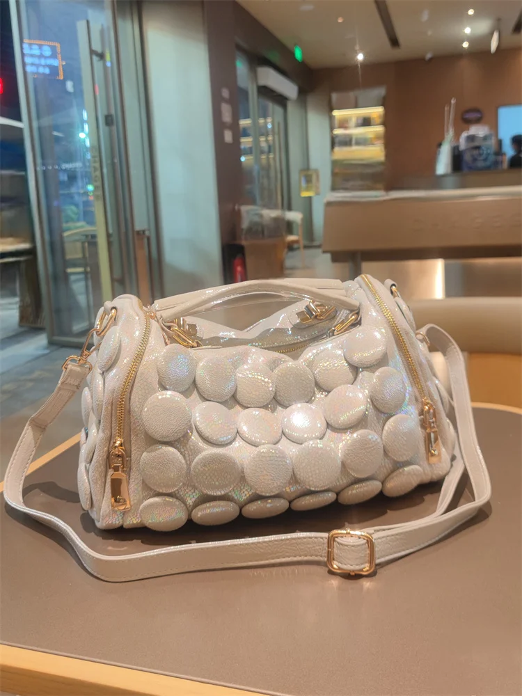 

Casual Leather Handbag Women's Large Capaci Pillow Bag Faionable Versatile Single oulder Bag Easy Carry Versatile Ladie...