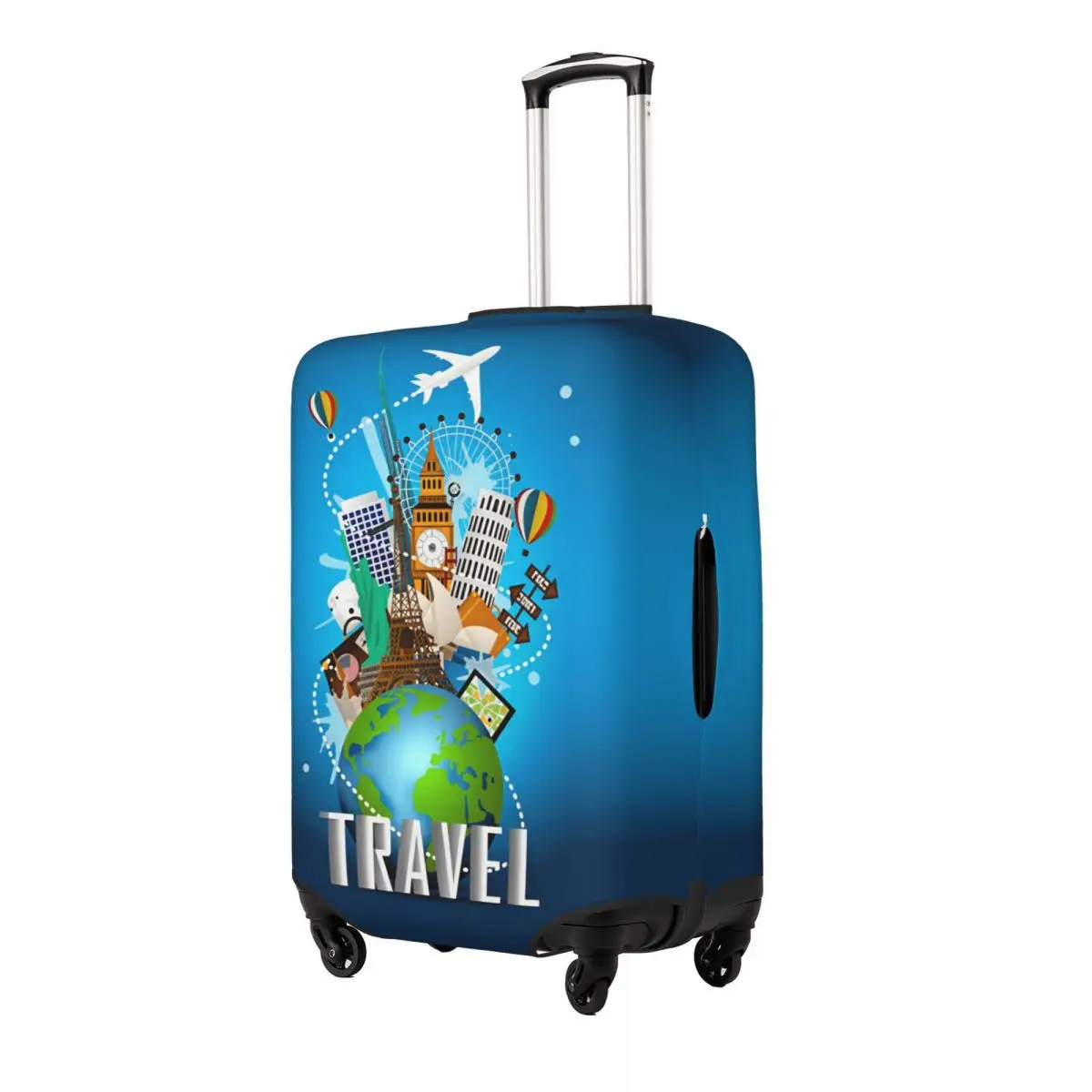 Travel Around The World Suitcase Cover Business Vacation Fun Luggage Case Protection