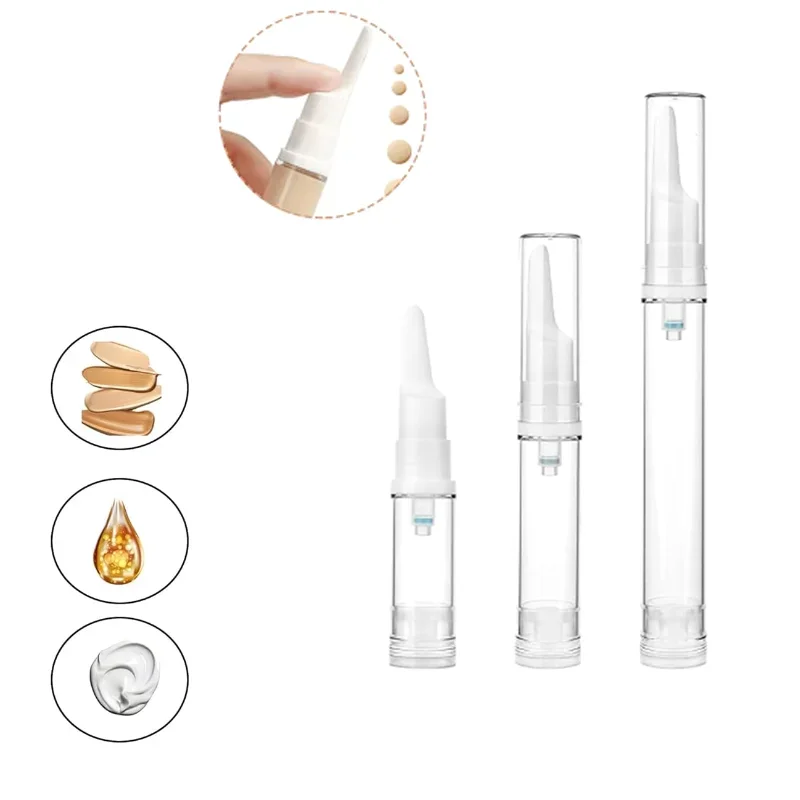 

50Pcs 5ml/10ml/15ml Foundation Dispenser Bottlevacuum Press Portable Makeup Travel Cream Isolation Sunscreen Dispenser Bottle