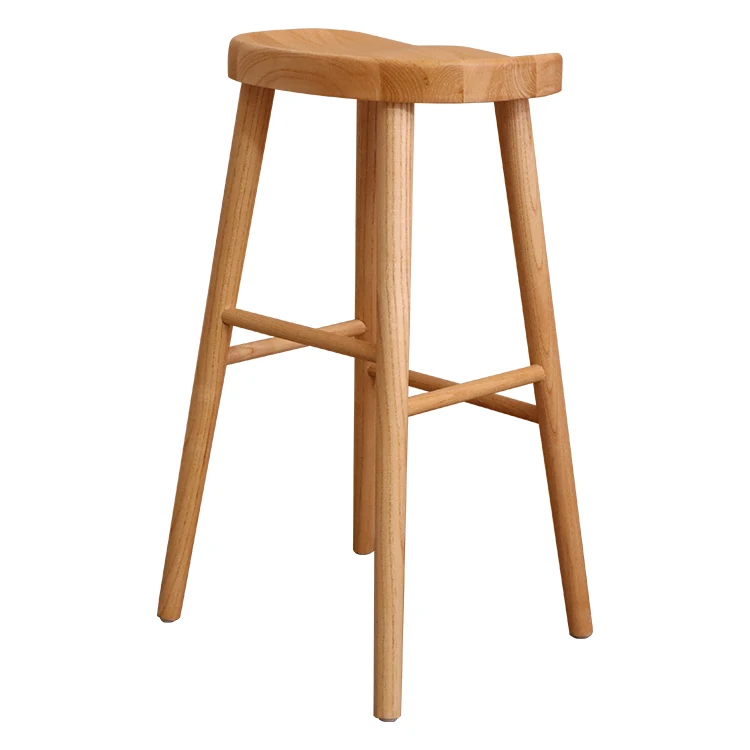 

Contemporary Modern High Wooden Bar Stool Metal bar Chair Dining Outdoor Restaurant Hotel Living Room Wood Frame