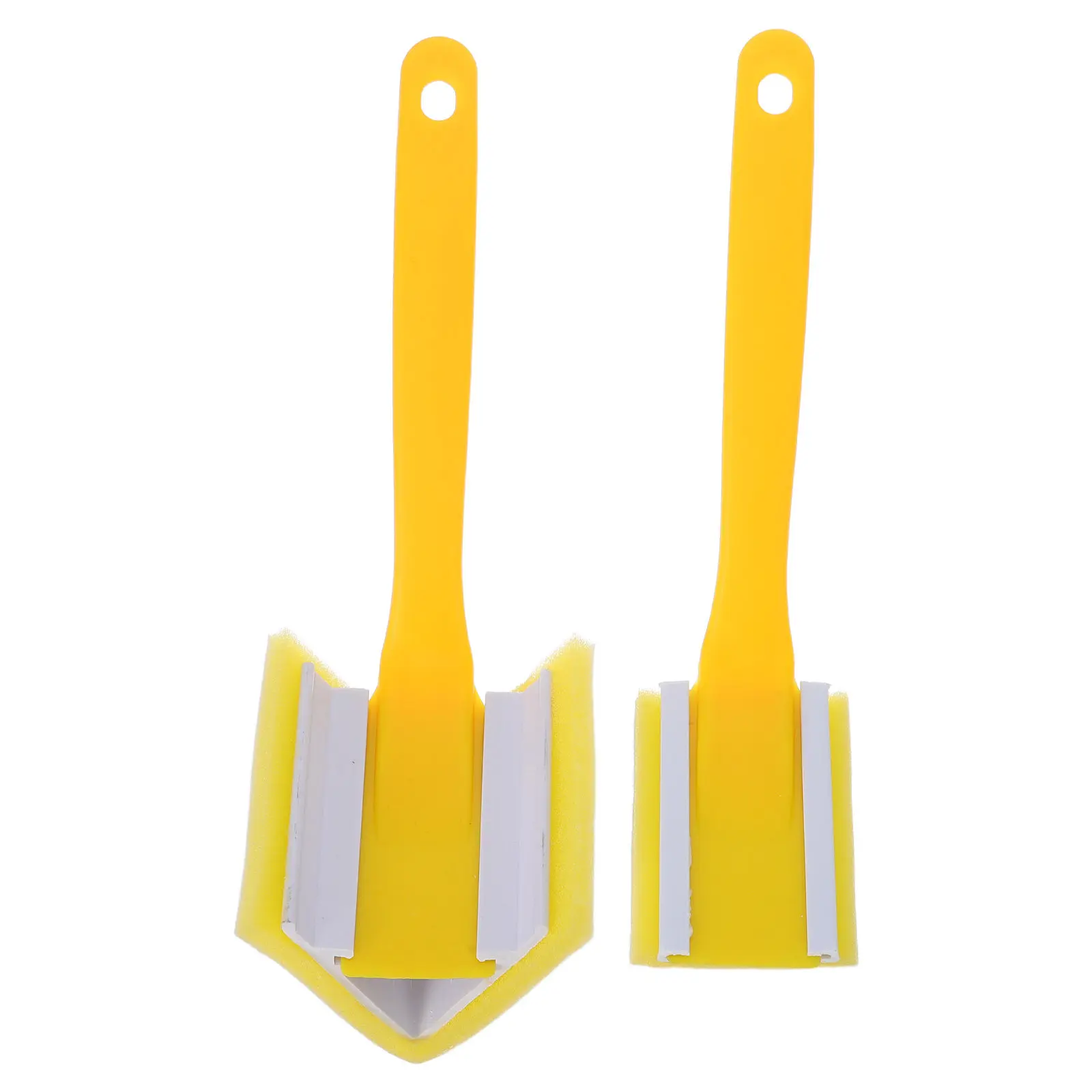 2Pcs Wall Corner Brush Triangle Shaped Paint Brush Ergonomic Handle Indoor Edger Tool for Painting Corners Trim and Edges