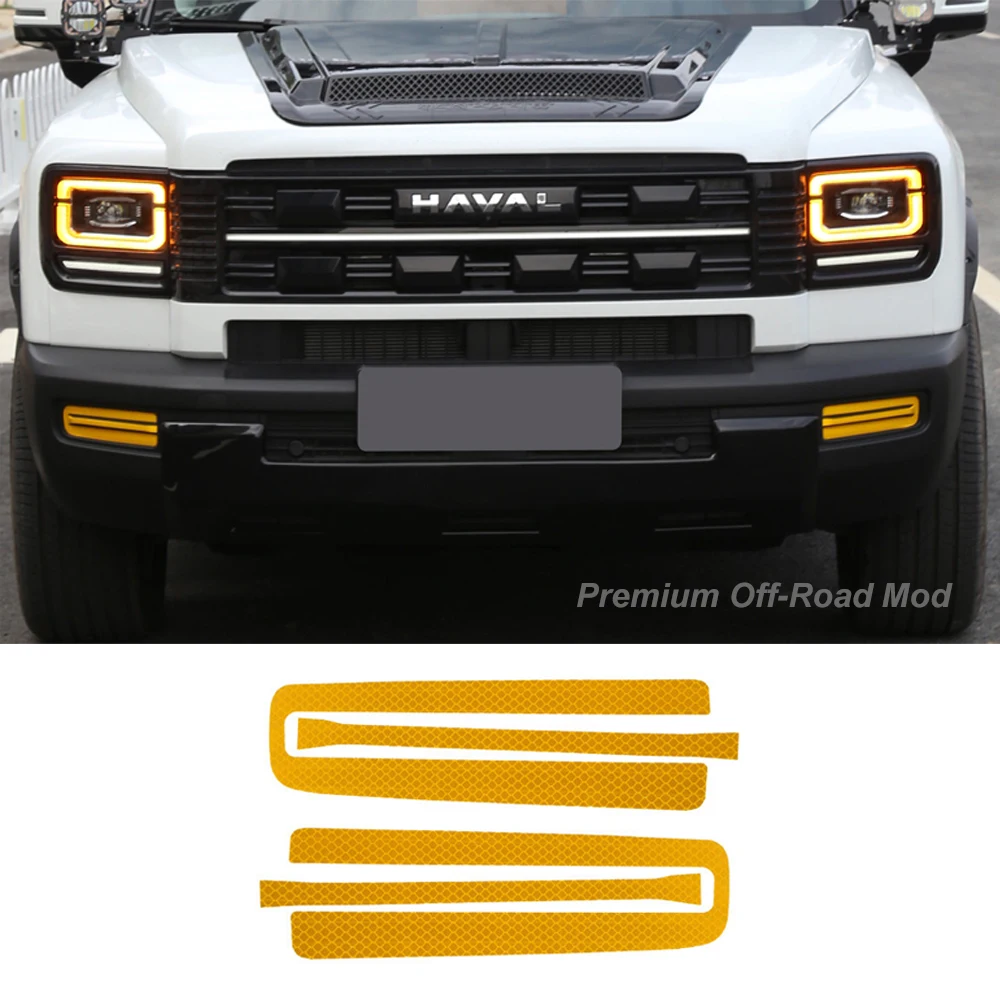 Luminous Door Safety Reflective Stickers For Haval Raptor Car, Night Opening Warning Decor Strip Auto Modification Accessories