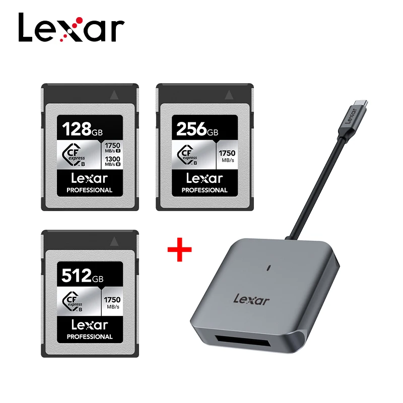 Lexar Professional CFexpress Type B SILVER Memory Card 8K RAW 128GB 256GB 512GB up to 1750MB/s High Speed XQD For DSLR Camera