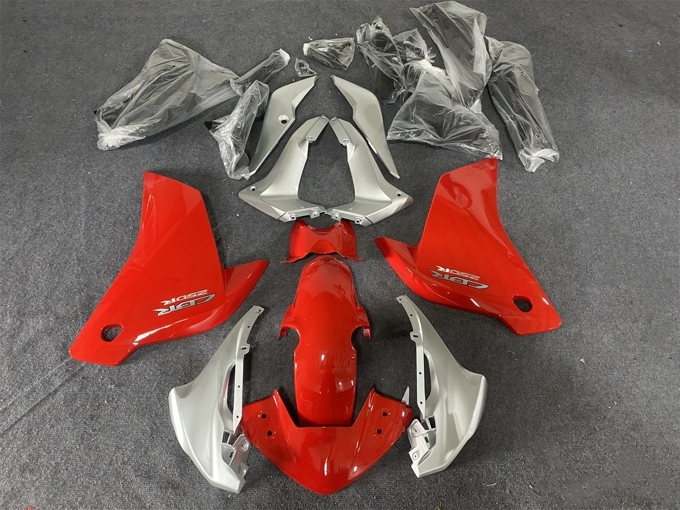 Motorcycle Fairing set for CBR250R 11- 14 CBR250 2011 2012 2013 2014 years Body fairing Red silver motorcycle housing