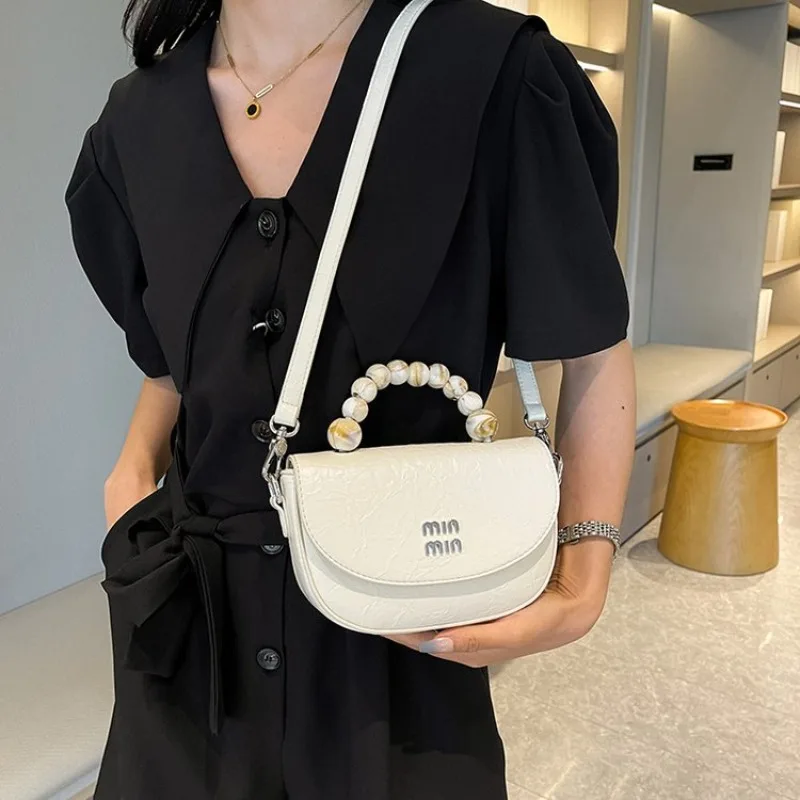 

High-End Minimalist Diaper Bag Luxury Leather Crossbody Handbag for Women Casual Chic Commuter Tote with Trendy Letter Logo
