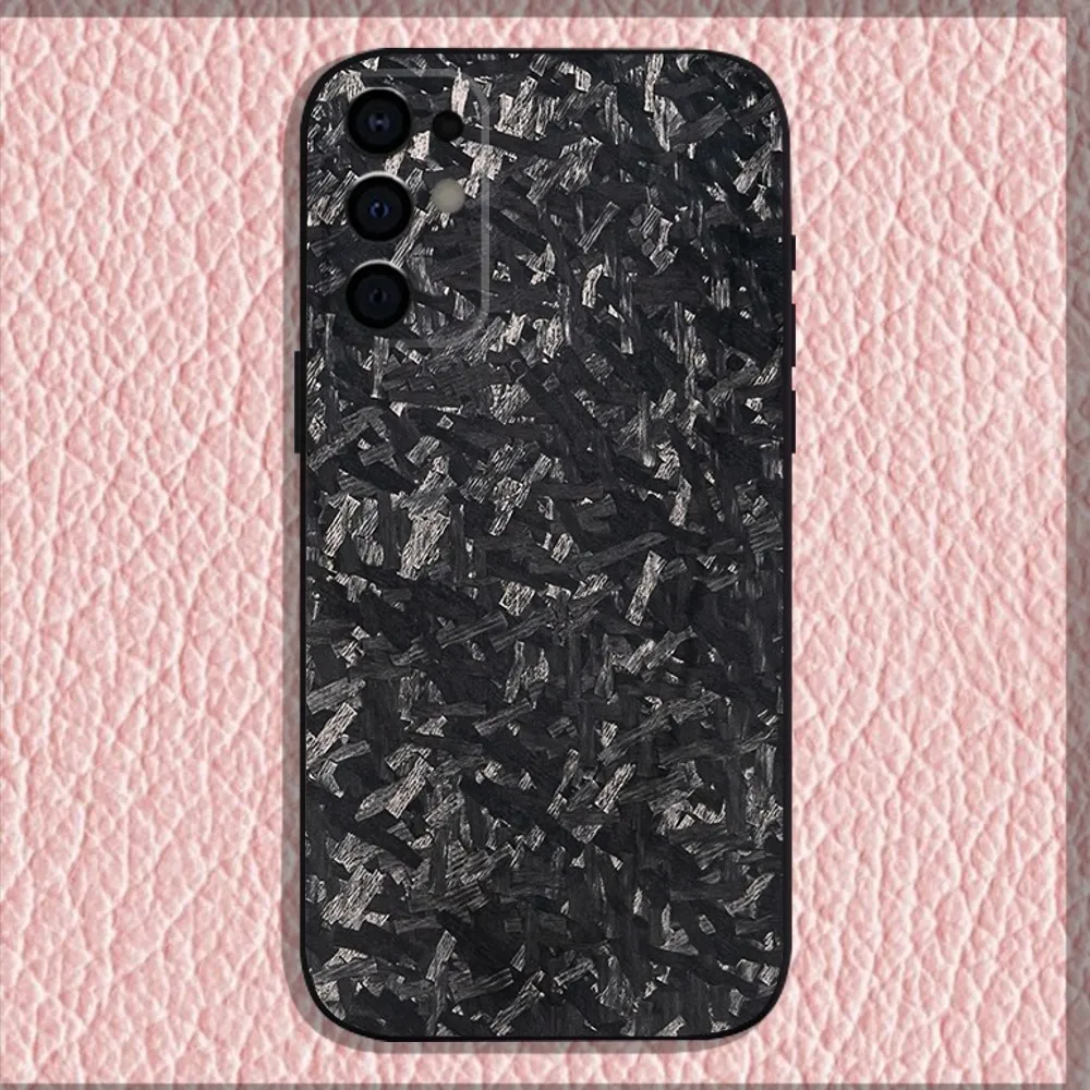 Carbon Fiber Pattern Painting Phone Case For Samsung S25,S24,S21,S22,S23,30,Ultra,S20,Plus,Fe,Lite,Note,10,9,5G Black Soft Shell