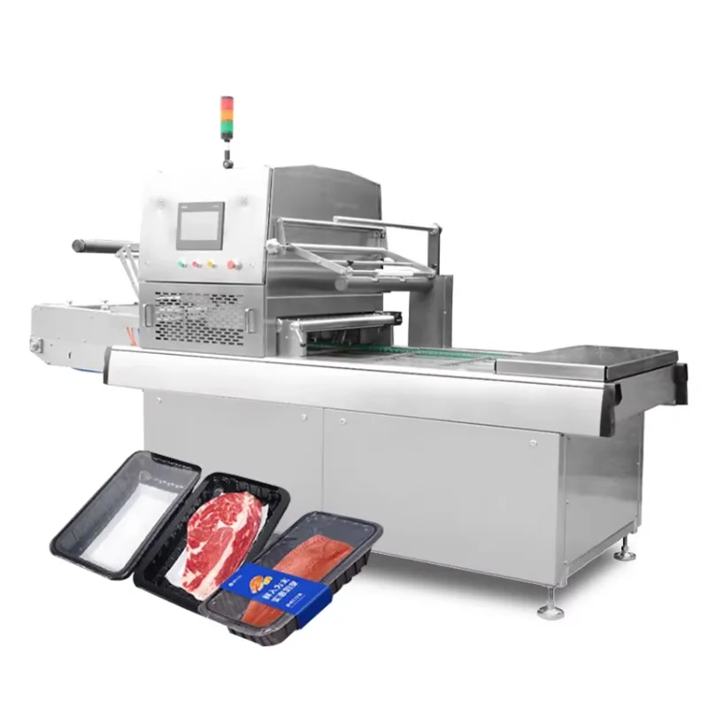 Modified Atmosphere Electric Skin Packager Vacuum Sealing Machine for Trays Gas Flush Food Packer Custom