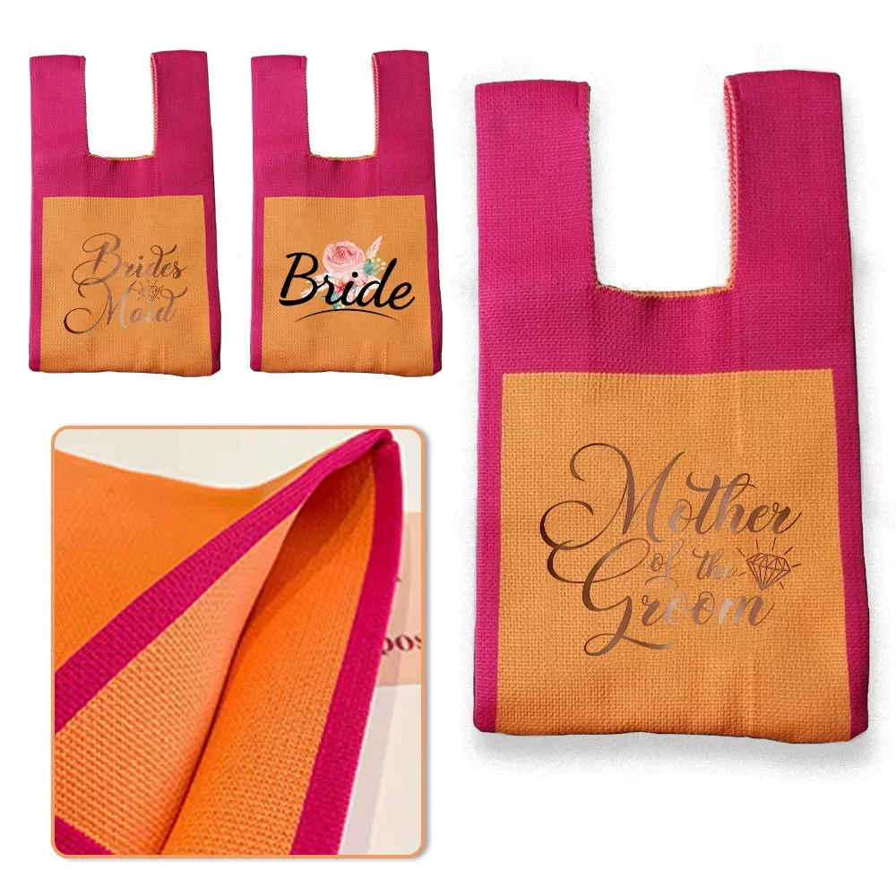 

Knit Handbag Wrist Tote Bags Woven Mini Knot Storage Bag Large Capacity Handbags Pouch Portable Purse Bride Letter Print Series
