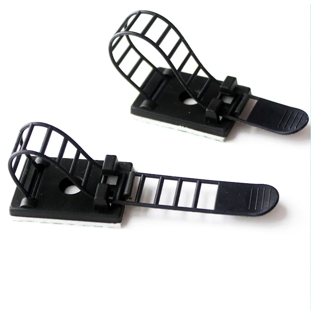 

50 шт. регулируемых самоклеящихся зажимов для кабелей, держателей проводов для аккуратной организации на столе, компьютере, телефоне