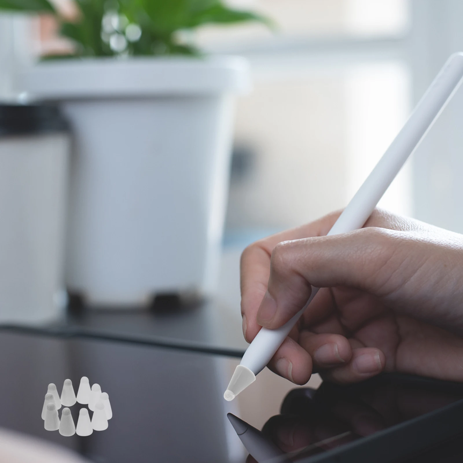 

10Pcs Fiber Stylus Pen Nib Cover Premium Wear-Resistant Tip Protector Smooth Non-Slip for Tablet Screen Writing Pencil