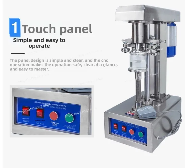 Commercial Electric Can Sealing Machine, Tinplate/Plastic/Paper Can Capper, Aluminum Cap Sealer for Beverage Food Packaging
