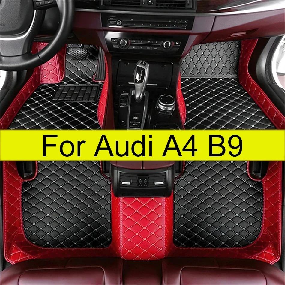 Car Floor Mats For Audi A4 B9 Sportback/Avant 2017 2018 2019 2020 21 22 Custom Auto Foot Pads Carpet Cover Interior Accessories