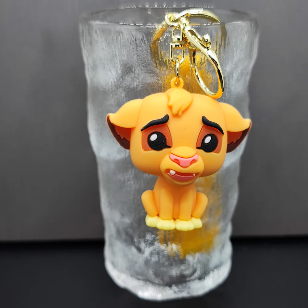 Cartoon Simba Lion King Keychain Cute bag pendant Creative couple doll key chain for child keyring cute men and women key ring