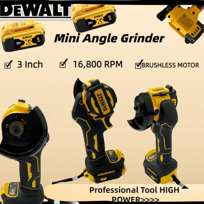 ديوالت زاوية طاحونة 3 بوصة تلميع صغير طحن آلة لاسلكية قطع كهربائية أدوات كهربائية لبطارية 20 فولت 18 فولت
