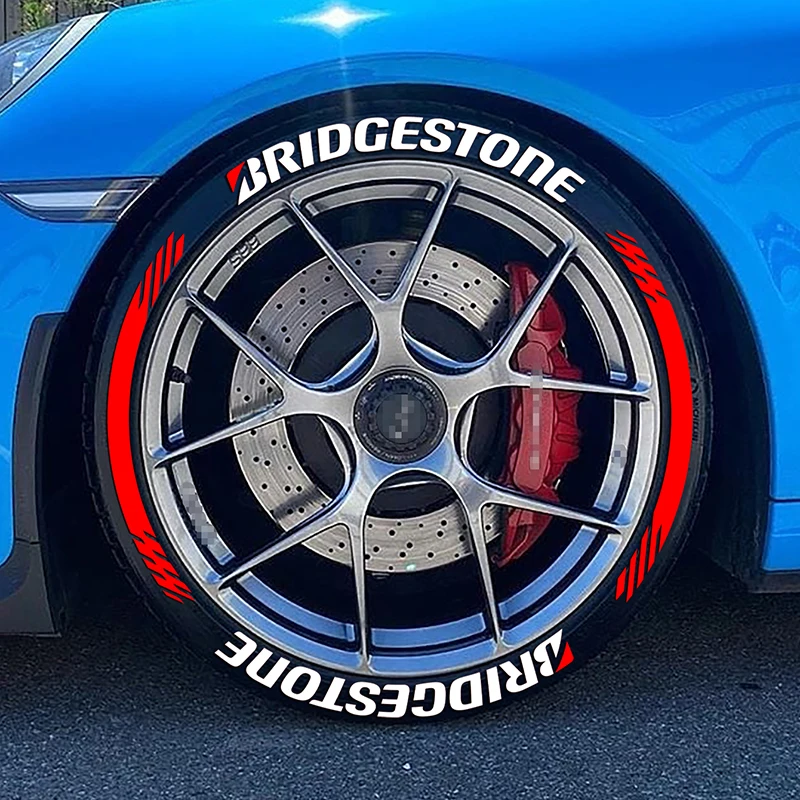 Bridgestone Reifen-Buchstaben-Aufkleber-Set für 4 Räder 3D PVC Erhabene Reifen-Dekorfolien Wasserdichte Auto-Rennreifen-Seitenwand-Dekoration – Detail 4
