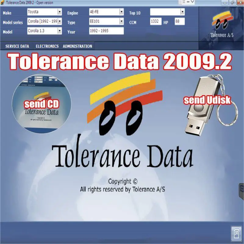 2022 hot Tolerance Data 2009.2 with keygen Car Repair Software Link diagnostic tools electric equipment 32GB U disk multilingual