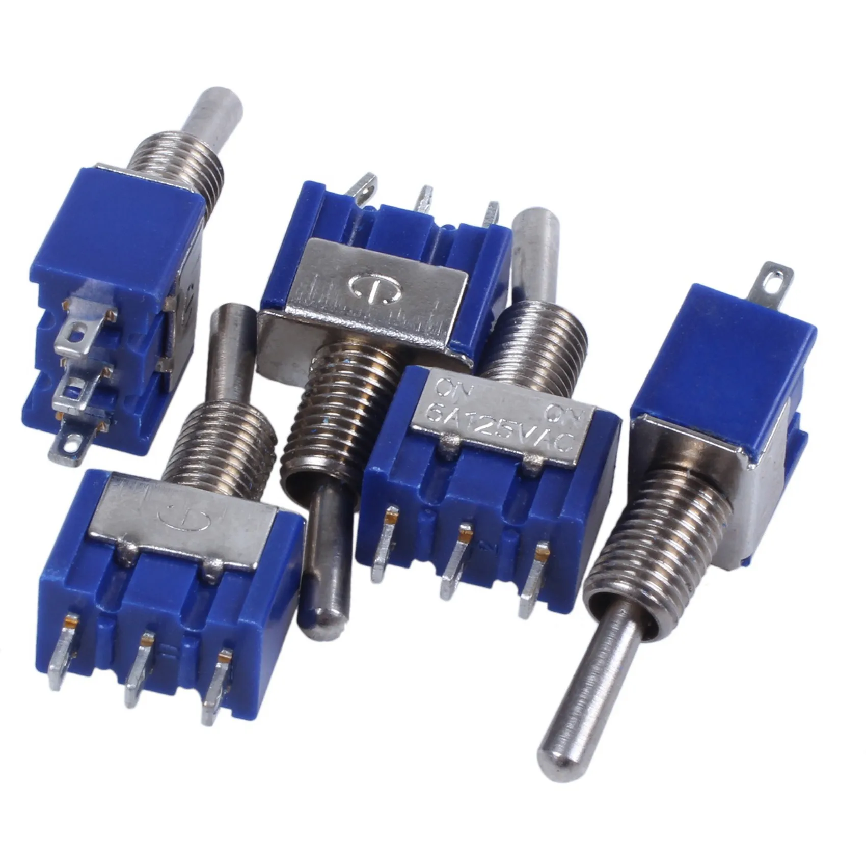 

15 шт. AC 3A/250 В 6A/125 В ВКЛ/ВКЛ SPDT Mini 2-позиционный тумблер с фиксацией