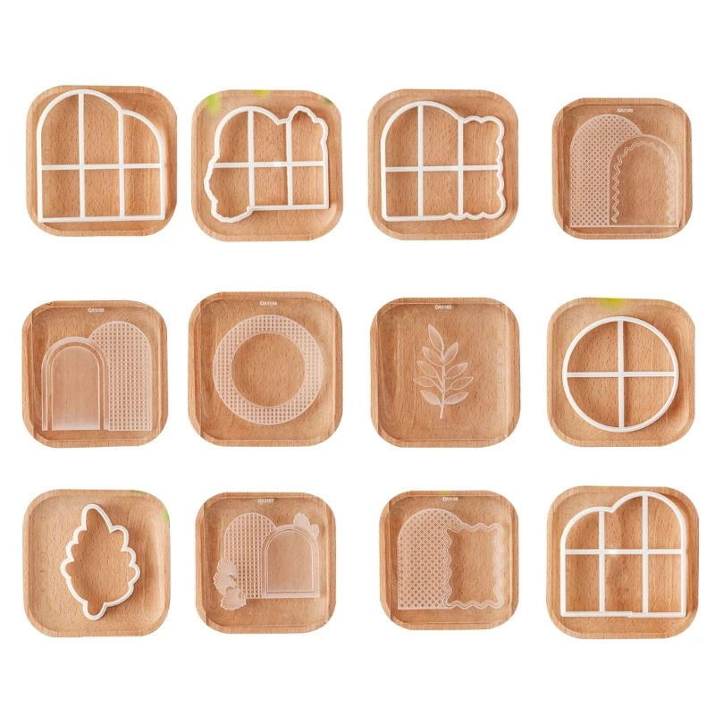 Birthday Leaf Round Arch Chocolate Fondant Mold Diy Baking Manual Cookie Cutting Mold Plastic Cookie Mould