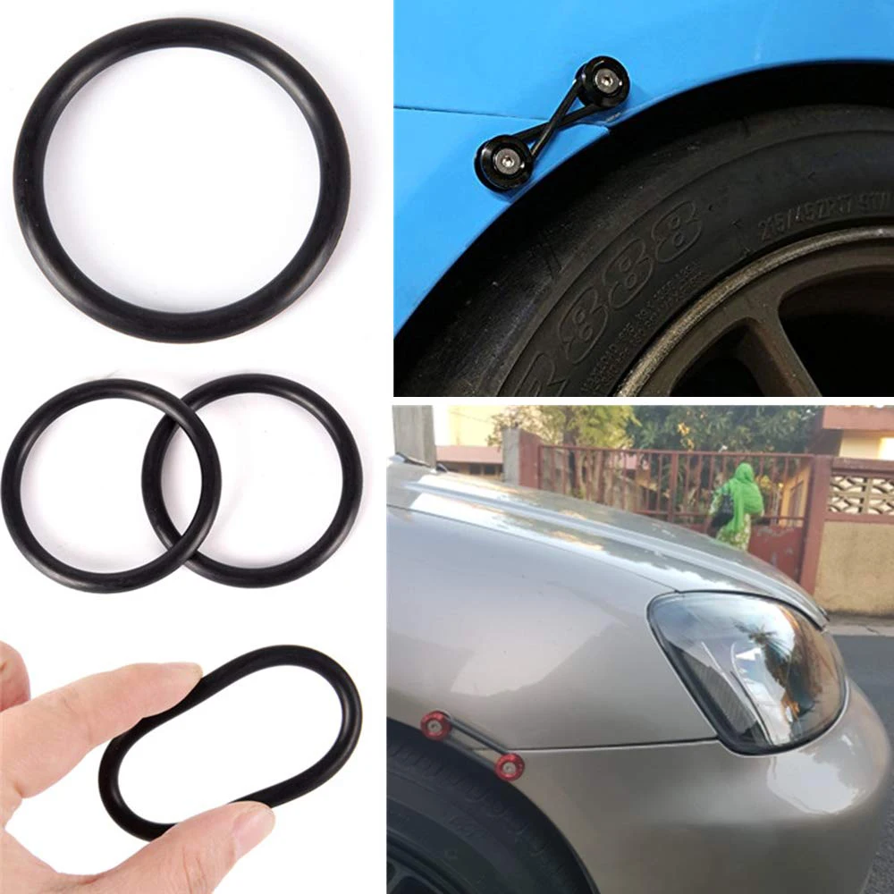 مجموعة أدوات تثبيت المصد الأمامي والخلفي العالمي متعددة الألوان مع علامات تبويب تحرير وحلقة دائرية لإنجراف السباق