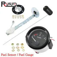 Medidores automotrices de 12V, medidor de nivel de combustible Universal de 2 ""y 52mm, Sensor de flotador de combustible de 240-33ohm apto para medidor de altura del tanque de 5 a 27 pulgadas para coche