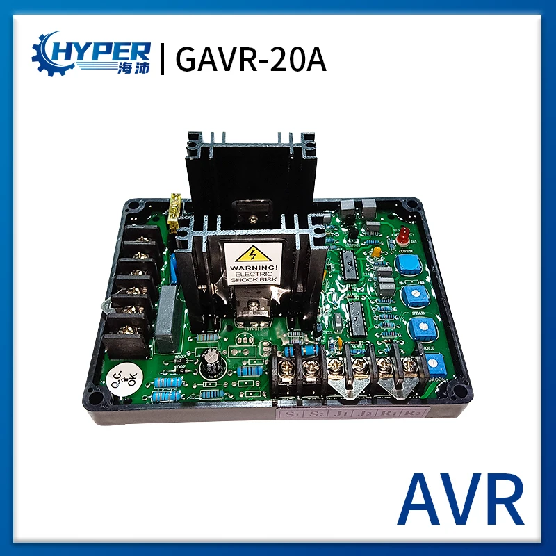 

GAVR-20A AV Universal Brushless AVR Generato Automatic Voltage Regulator Module 220/400VAC Frequency Protection EMI Suppression