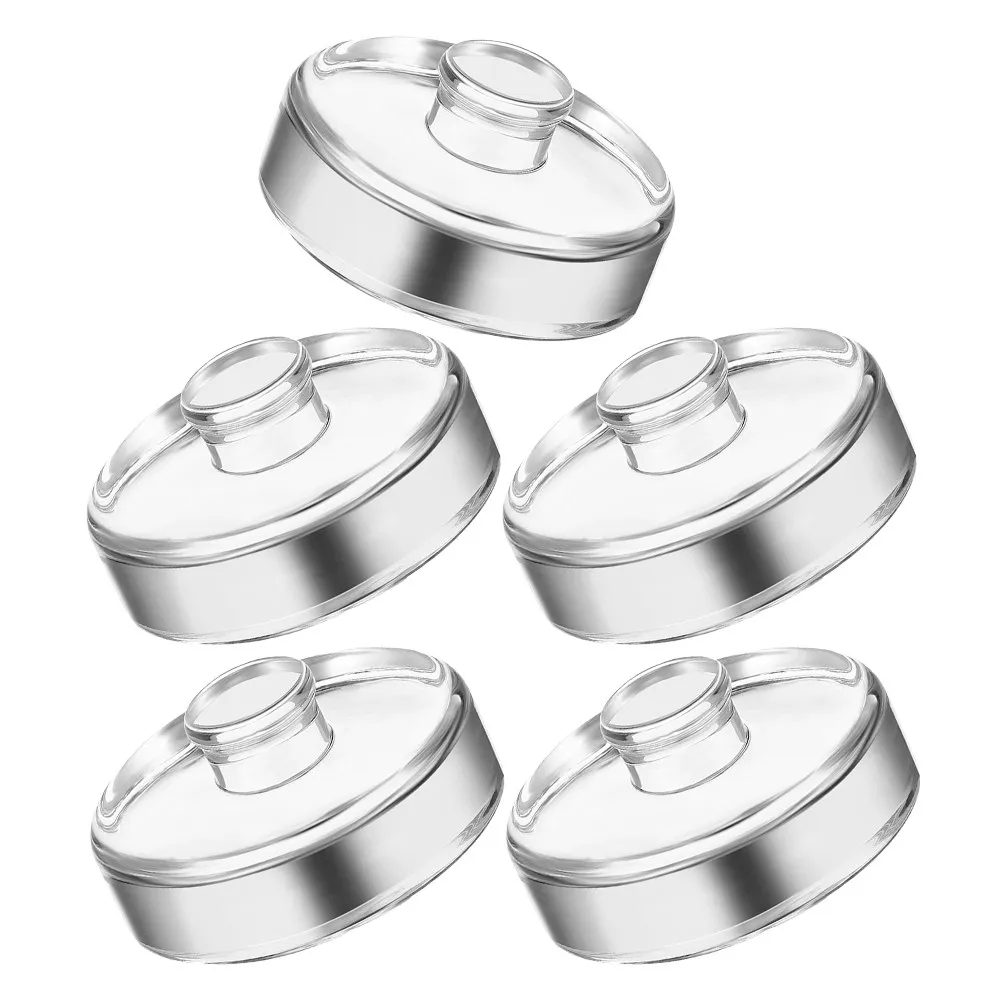 

5Pcs Transparent Fermenting Weights Glass 230G Easy Clean Handle for Wide Mouth Canning Jars Sauerkraut Kimchi Fermentation