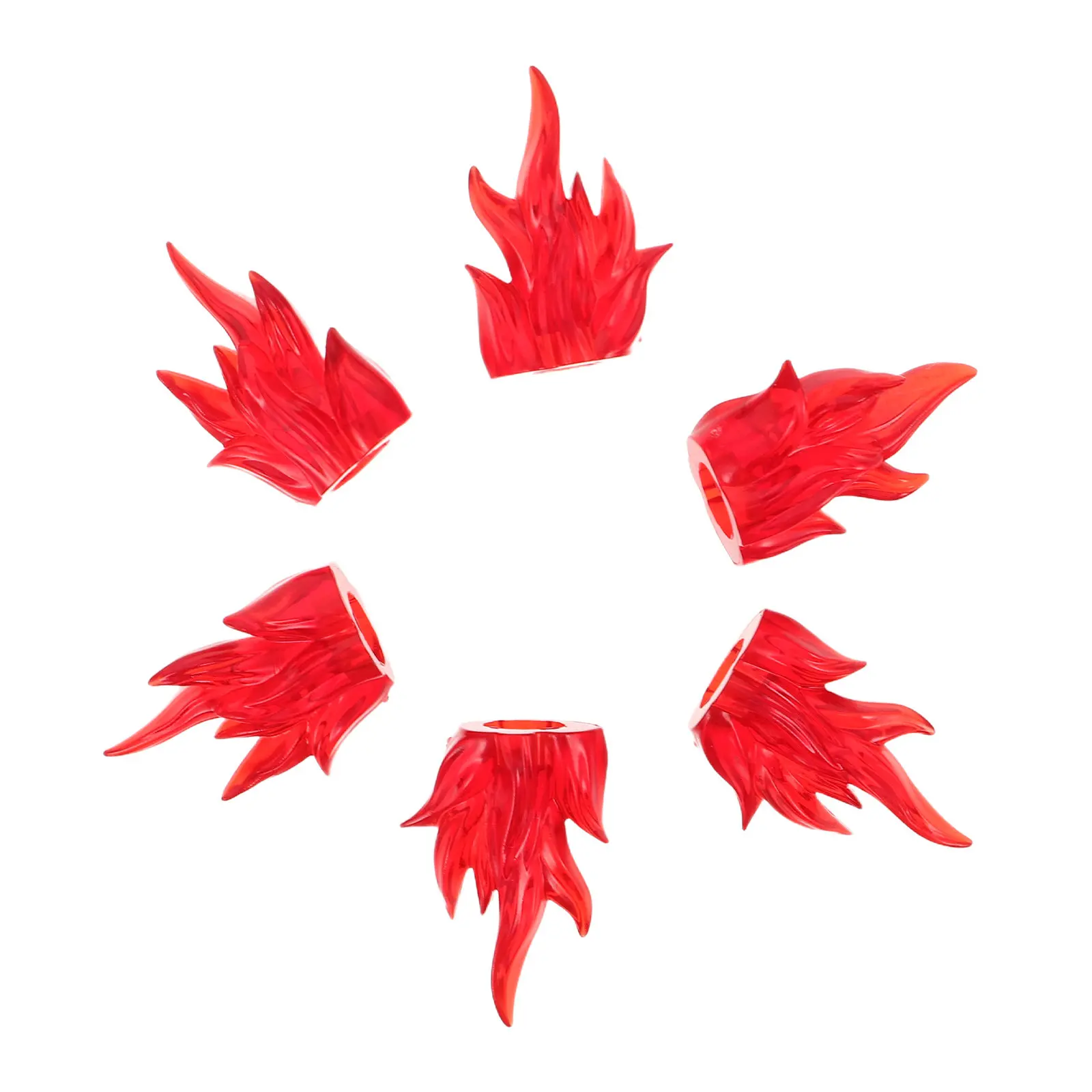 

6Pcs Flame Creative Accessories Miniature Effects for Kids Educational Play Halloween Creative Building Sets