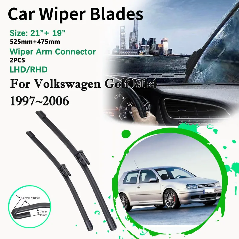 

21 "19" автомобильная передняя щетка стеклоочистителя для Volkswagen VW Golf Mk4 1J 1997 ~ 2006 LHD RHD лобовое стекло резак щетки аксессуары