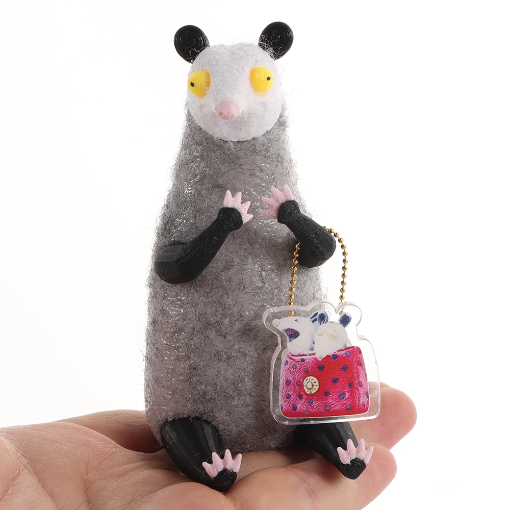 Cartoon Animal Wool Felt Familiars Quirky Handmade Companions MIni Wide-Eyed Weird Cute Felted Companions Desk Figurines