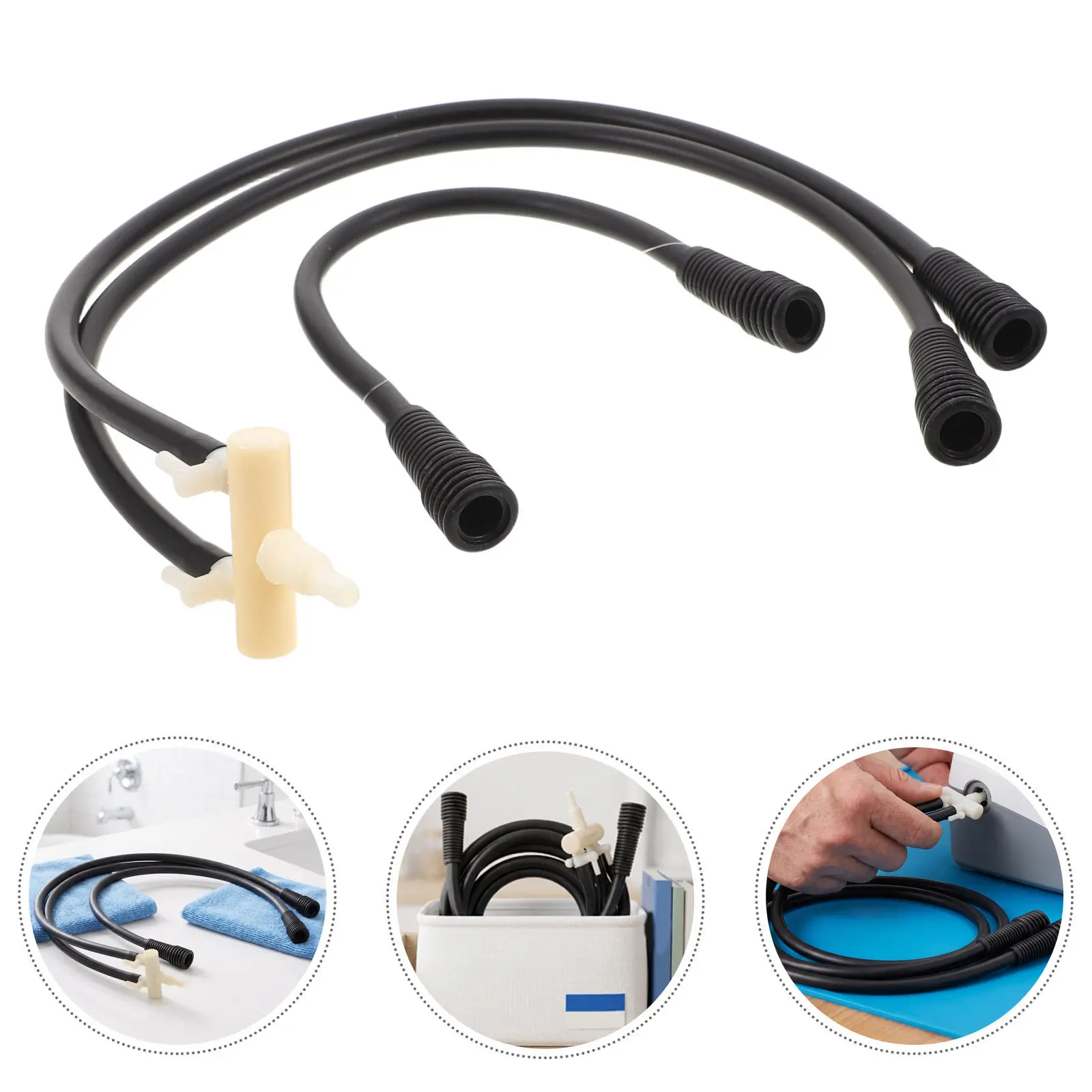 1Set Wellness Connecting Hose Part Dual Cup Efficiency Spa Massage Skincare Replacement Tubing for Professional Beauty Machine