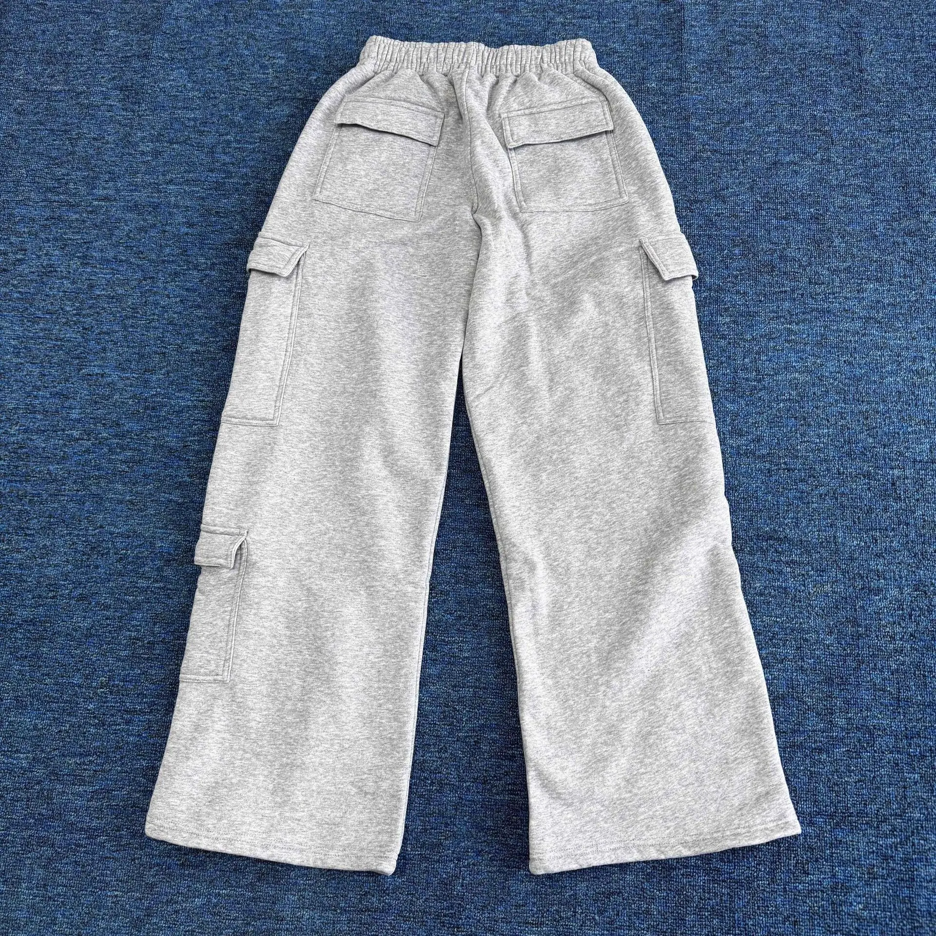 2026 Damen-Cargohose mit weitem Bein, elastischem Bund und großen Taschen, lässige Fitness-Sportbekleidung, Y2k-Lange Hose – Detail 11