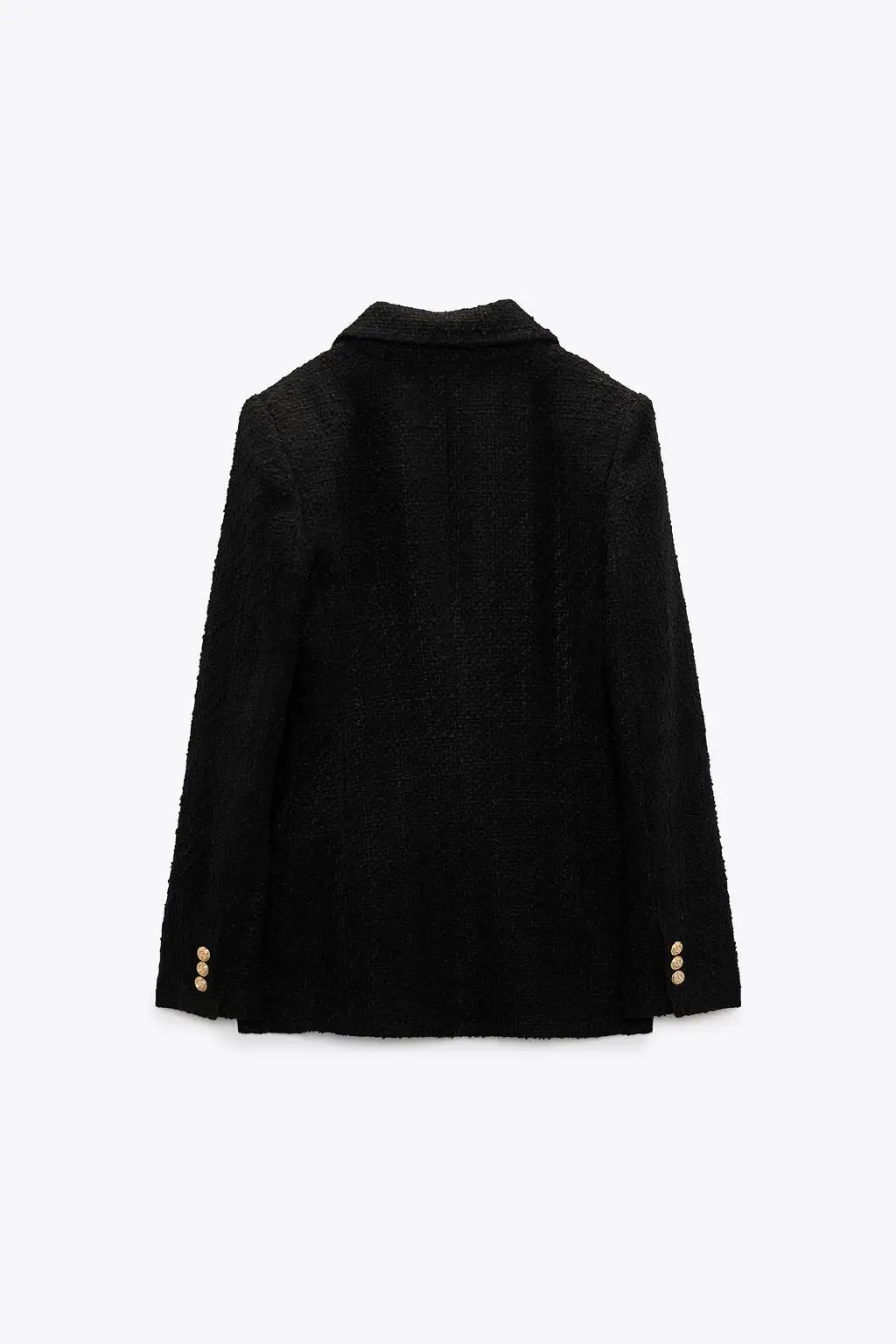 

Loose Bla Texture Double-Breasted Women's Suit Jaet Autumn New Sle Faionable Versatile Long Sve Busin Casual Coat