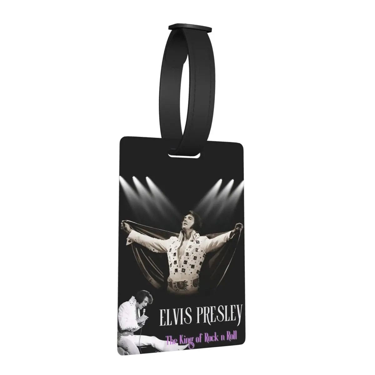 E-Elvis Presley The King علامات الأمتعة حقيبة الملحقات السفر لطيف الأمتعة الصعود علامة التسمية حامل معرف اسم العنوان #1