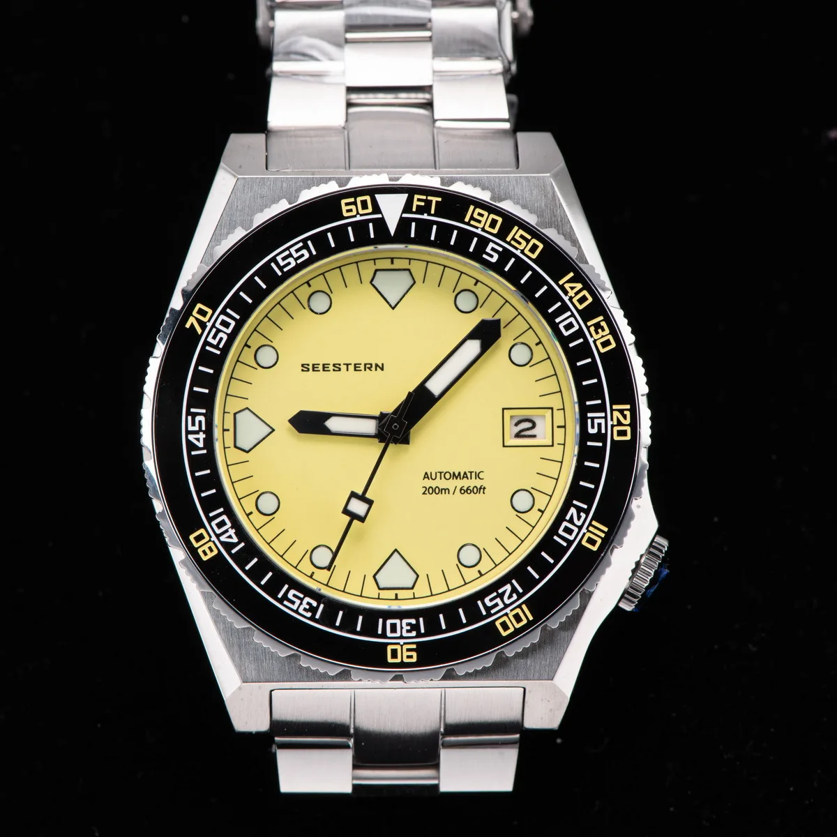 SEESTERN Watch of Man Diver orologi da polso meccanici automatici NH35 Luminous Ceramic Sapphire Crystal Waterproof Jubilee New 600T
