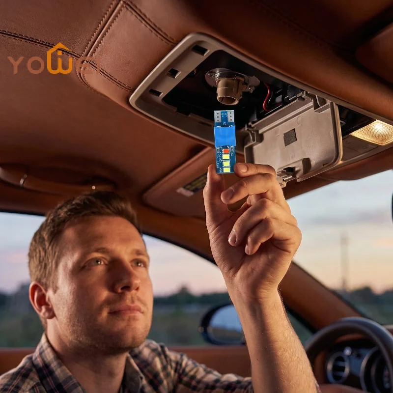 

2 шт. динамические светодиодные лампы T10 для салона автомобиля, подсветки багажника, габаритных огней, модифицированные, с двойным концом, автомобильные лампы T10