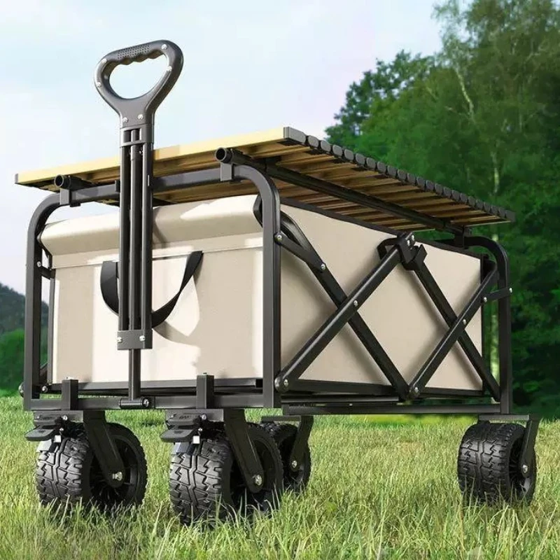 Carretilla Plegable con Ruedas, Carro de Camping, Carretilla Plegable Tipo Carro de Mano, Carro de Transporte Plegable con Ruedas, Carretilla de Carga