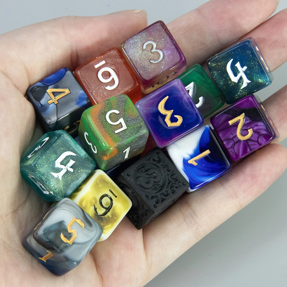 DND Game Dices Random Color Polyhederal Dice Set 10Pcs D4-D20 Perfect for DND Games RPG Board Game Dice