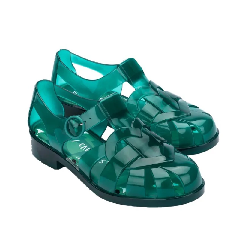 Summer 2024 New Mini Melissa Women\'s Rome Sandals Fashion Ladies Flat Heel Jelly Shoes Adult Girls Casual Sandals