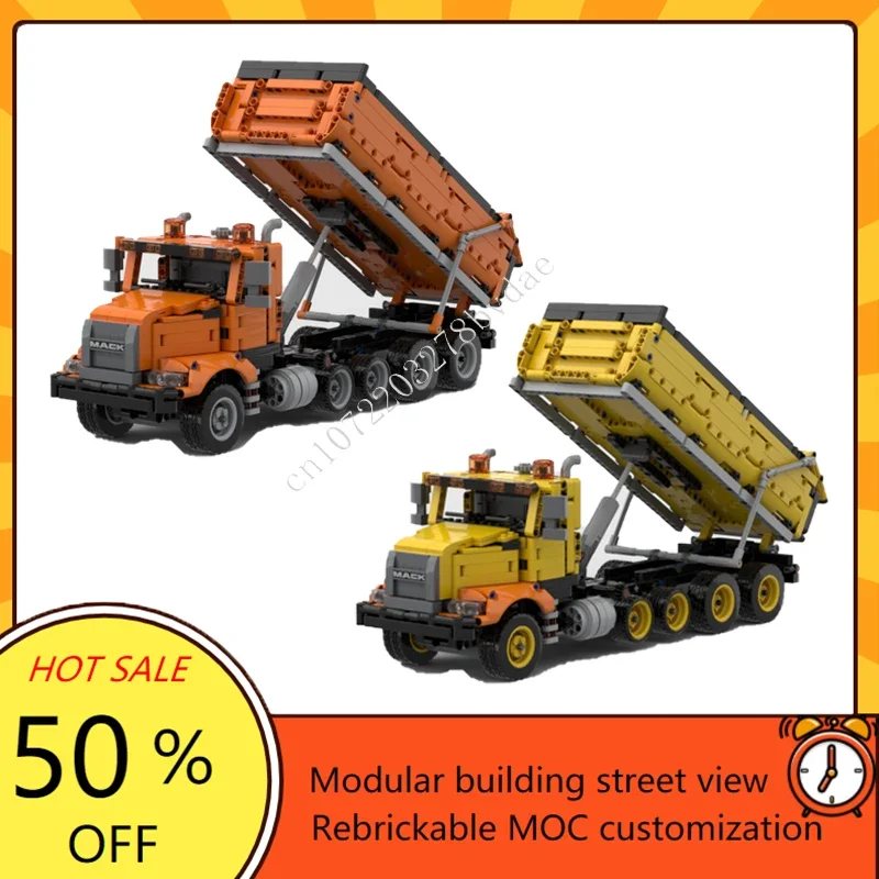 MOC Technic Mack Granite Dump Truck Train Set Express locomotive Christmas Puzzle Architecture DIY  Assembly Sets Toy Gift