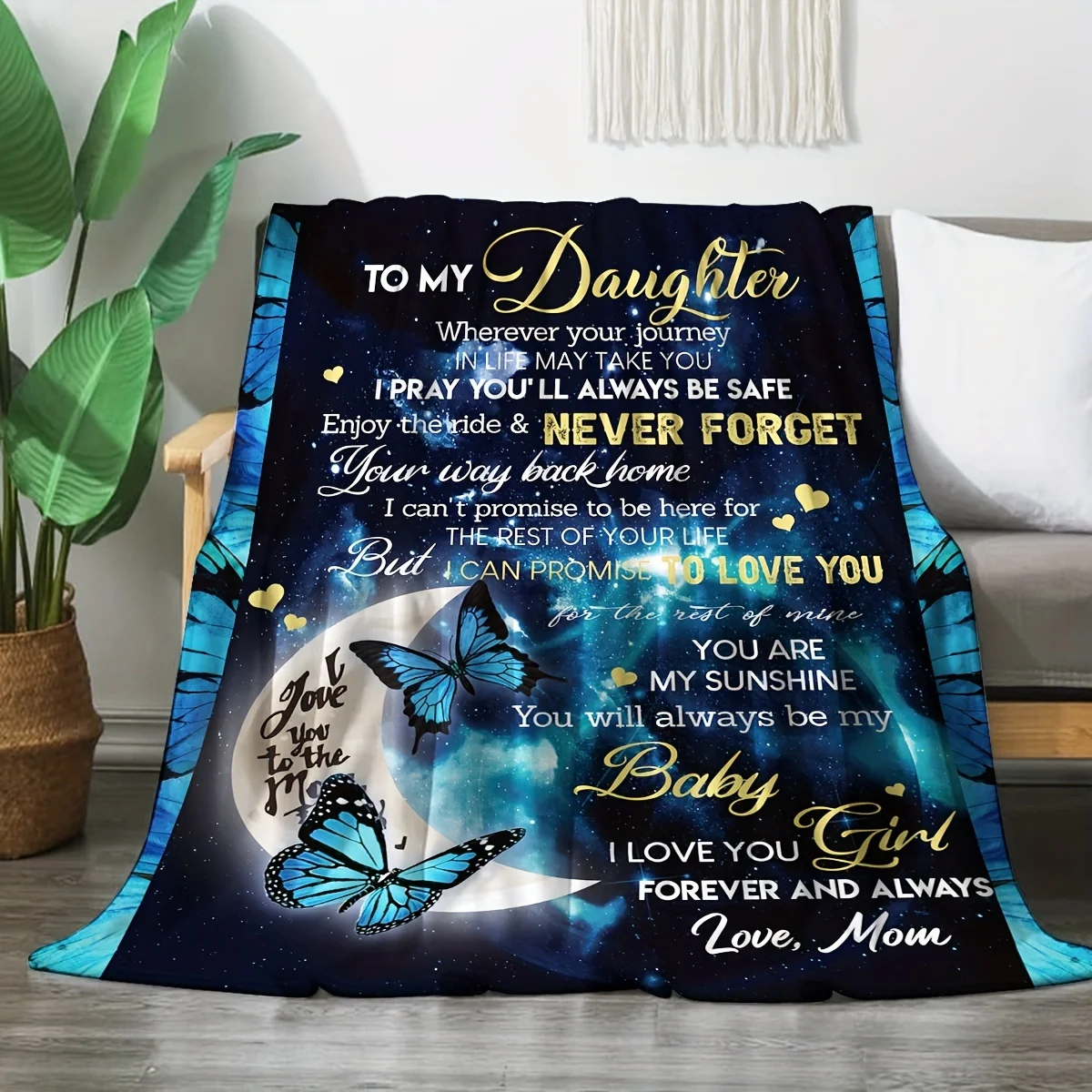 Spiritual Grey Wolf Dreamcatcher Decorative Throw Blanket  Night Foggy Forest Wild Animal Home Ornament Blanket