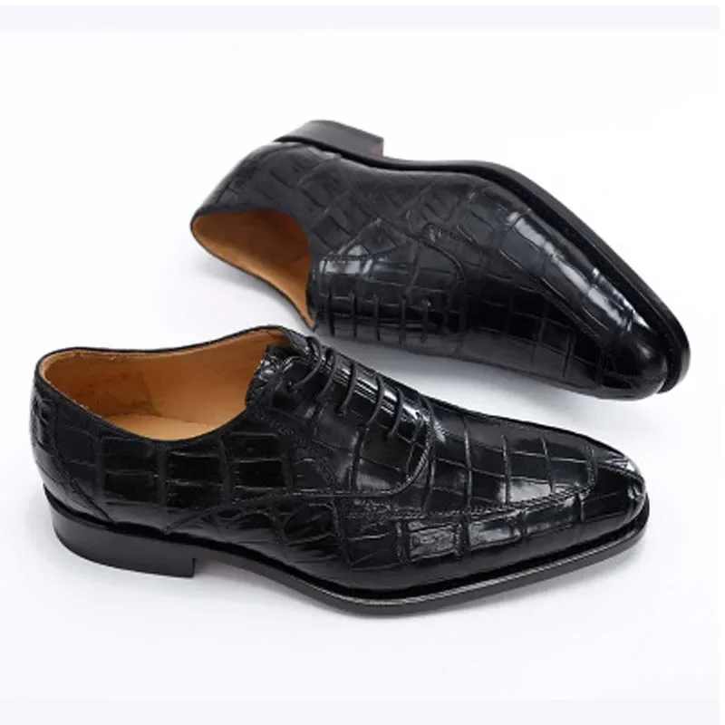 ourui new arrival crocodile bag Men's leather shoes men dress shoes lace-up Men formal shoes