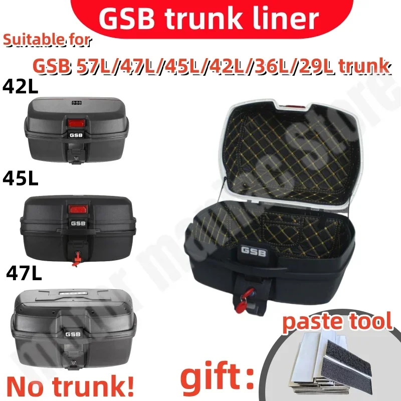 

Подкладка багажника GSB 57L/47L/45L/42L/36L/29L Подкладка задней багажника Кожаная накладка Водонепроницаемая и противоударная подкладка багажника мотоцикла