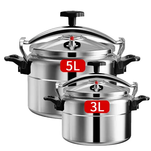 압력 쿠커 알루미늄 방폭 압력 캐너, 안전 잠금 장치 포함, 가스 전용, 3L, 5L